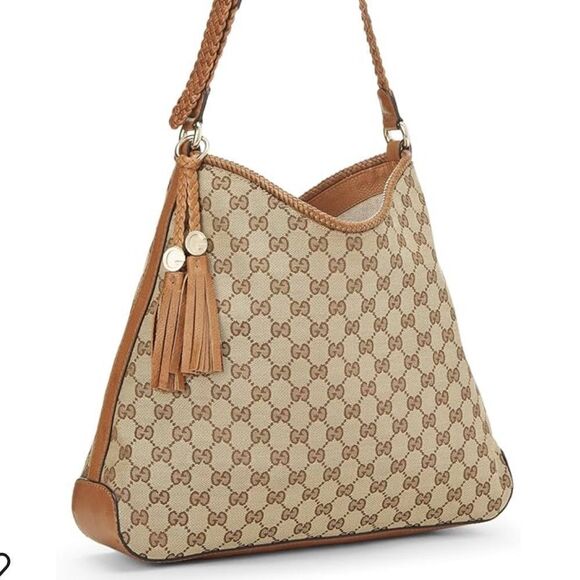 Gucci Brown GG Canvas Marrakech Hobo Bag - Picture 1 of 15